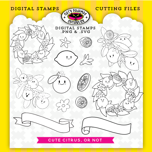 Cute Citrus or not Digistamp/SVG