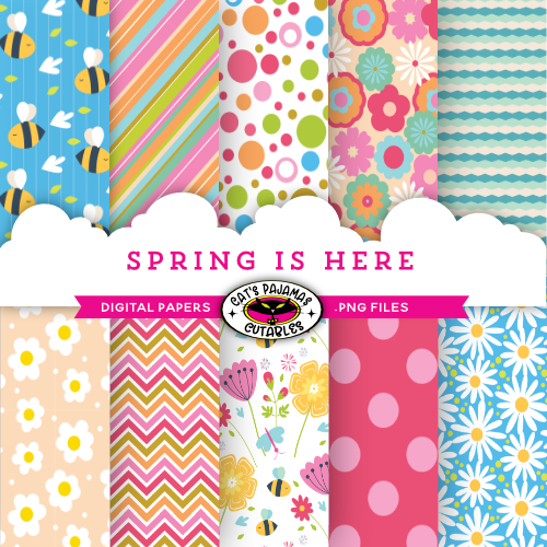 Spring Is Here Digi Papers