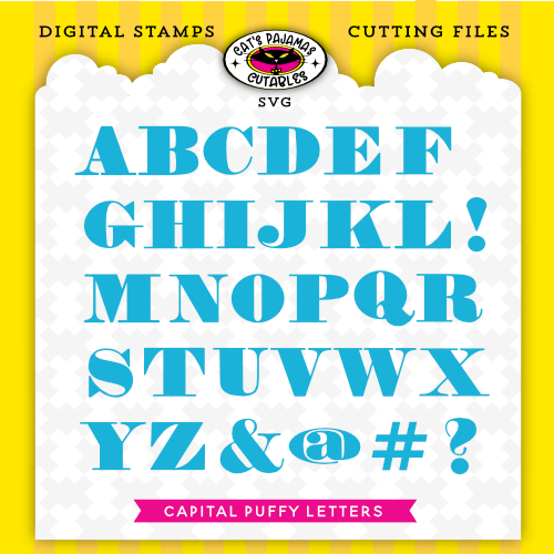 Capital Puffy Letters Cutable SVG