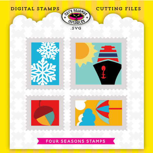 Four Season Stamps Cutable SVGs
