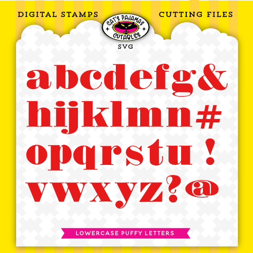 Lowercase Puffy Alphabet Cutable SVG